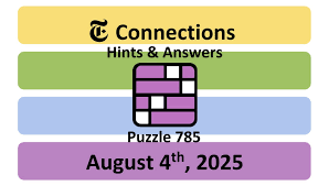 NYT Connections Hints for August 4 Your Ultimate Guide